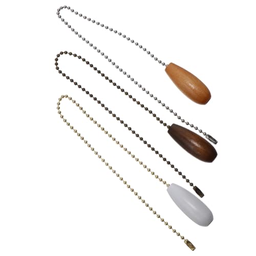 ANDRESLAD Hängeleuchte Aus Holz Mit Dekorkette Und 3 Eleganten Zugschnüren Zur Einfachen Lichtsteuerung von ANDRESLAD