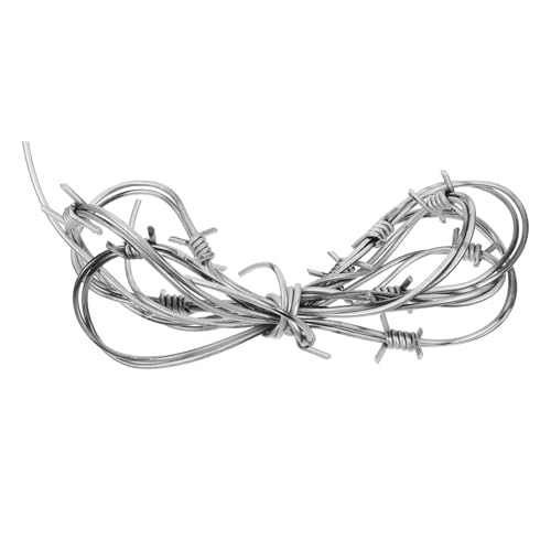 ANDRESLAD Halloween Dekoration Stacheldraht Silber Fake Barbed Wire aus Robustem PVC für Gruselige Party und Hausdeko Wiederverwendbar als Scherzartikel und Hintergrundgestaltung ANDRESLAD Halloween Dekoration Stacheldraht Silber Fake Barbed Wire aus Robustem PVC für Gruselige Party und Hausdeko Wiederverwendbar als Scherzartikel und Hintergrundgestaltung von ANDRESLAD