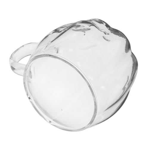 ANDRESLAD Halloween Glasbecher Kürbisform mit Henkel Hitze Kältebeständiger Single-layer Glasbecher für Kaffee Saft Tee Dekorativer Pumpkin Mug für Herbstpartys und Saisonales Flair von ANDRESLAD