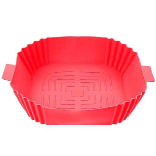 ANDRESLAD Hitzebeständiges Wiederverwendbares Silikon backblech für Airfryer Antihaftbeschichtete Backmatte Geeignet für Chicken Wings Burger Fisch Gemüse Langlebige Airfryer kochmatte in von ANDRESLAD