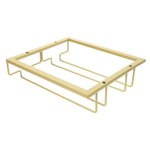 ANDRESLAD Hochwertiges Weinregal aus Goldfarben Fächer Umhängbarer Weinglashalter Platzsparend Robust Einfach zu Montieren für Küche Bar Restaurant Party und Geschenk von ANDRESLAD