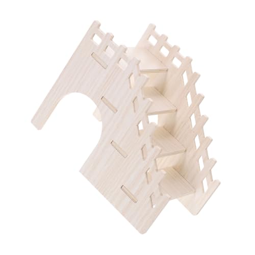 ANDRESLAD Holz hamsterleiter Kletterspielzeug Klettergerüst und Versteck für Kleine Haustiere Gesundes Klettern für Hamster und Mäuse von ANDRESLAD