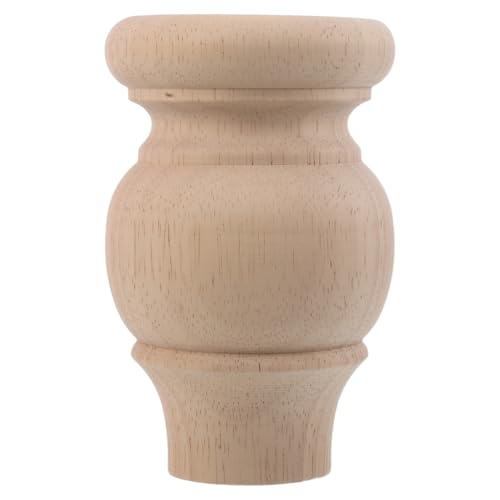 ANDRESLAD Holzfuß Möbelbein Massiv Holz Geschnitzt Ersatzteil für Sofa Kommode Tisch Stuhl Tv Schrank Schrankfuß Robust Natürliche Maserung Langlebig Einfache Montage von ANDRESLAD