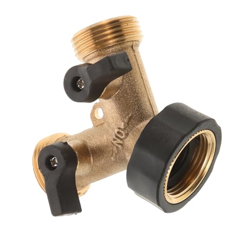 ANDRESLAD Kupfer Gartenschlauch Verteiler Wege Adapter mit Absperrventil Hochdruckbeständig und Leckagefrei für Gartenbewässerung und Wassersysteme Einfache Installation Robust und von ANDRESLAD