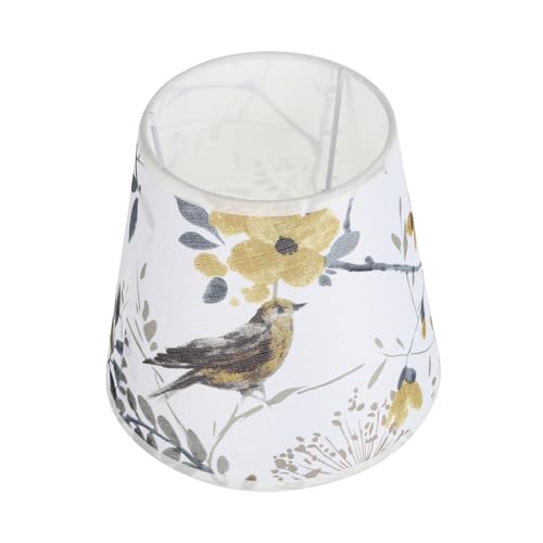 ANDRESLAD Lampenschirm Tischlampe Abdeckung Grau Muster Weiß/creme Deko Lampenschirm E27 Fassung von ANDRESLAD