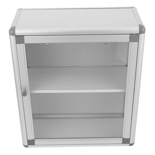 ANDRESLAD Medikamentenbox Zur Wandmontage Pillenorganisator Notfall Medizinischer Fall Mauermedizinbehälter Tablethülle Telefonbehälter Wandschrank Medizin Fall Metall Silber von ANDRESLAD