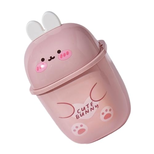 ANDRESLAD Mini Mülleimer mit Deckel Cartoon Hase Kleiner Tischabfalleimer für Büro und Schlafzimmer Geruchsdicht Kompakt und Dekorativ für Schreibtisch und Wohnraum ANDRESLAD Mini Mülleimer mit Deckel Cartoon Hase Kleiner Tischabfalleimer für Büro und Schlafzimmer Geruchsdicht Kompakt und Dekorativ für Schreibtisch und Wohnraum von ANDRESLAD