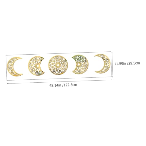 ANDRESLAD Mondphasen Wandtattoo Selbstklebend Mondspiegel Wanddeko Schlafzimmer Wohnzimmer DIY Spiegelaufkleber Goldfarben Elegantes Mond Design ANDRESLAD Mondphasen Wandtattoo Selbstklebend Mondspiegel Wanddeko Schlafzimmer Wohnzimmer DIY Spiegelaufkleber Goldfarben Elegantes Mond Design von ANDRESLAD