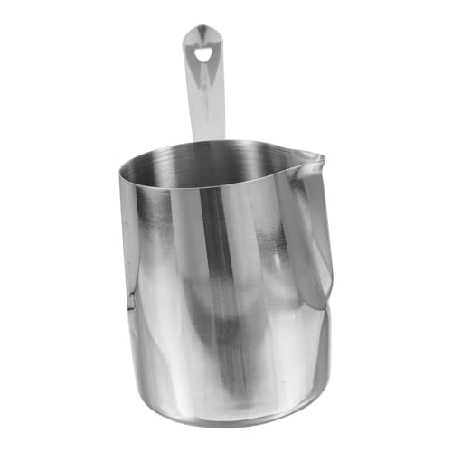 ANDRESLAD Multifunktionaler Milchschaumkrug aus Edelstahl mit Messanzeige Spitz zulaufendem Ausguss und ergonomischem Griff Robustes Milchaufschäumer Zubehör für Kaffee und Tee von ANDRESLAD