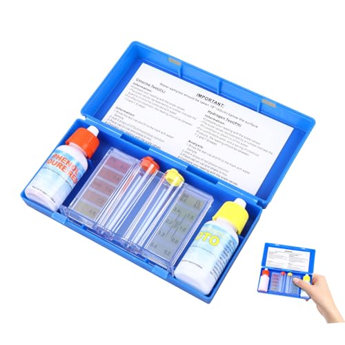 ANDRESLAD Pool Wassertest mit Hochpräzisen Reagenzien zur Wasserchemie analyse Spa Pool Ph Chlor Restchlor Test Flüssigkeit für Schwimmbad Wasserqualität Schnelltest ANDRESLAD Pool Wassertest mit Hochpräzisen Reagenzien zur Wasserchemie analyse Spa Pool Ph Chlor Restchlor Test Flüssigkeit für Schwimmbad Wasserqualität Schnelltest von ANDRESLAD