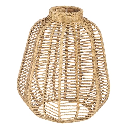 ANDRESLAD Rattan Lampenschirm für Tischlampen Vintage Geflochtener Lampenschirm Bohemian Hängelampe für Wohnzimmer Schlafzimmer und Esszimmer Einfache Installation Robust und Langlebig von ANDRESLAD