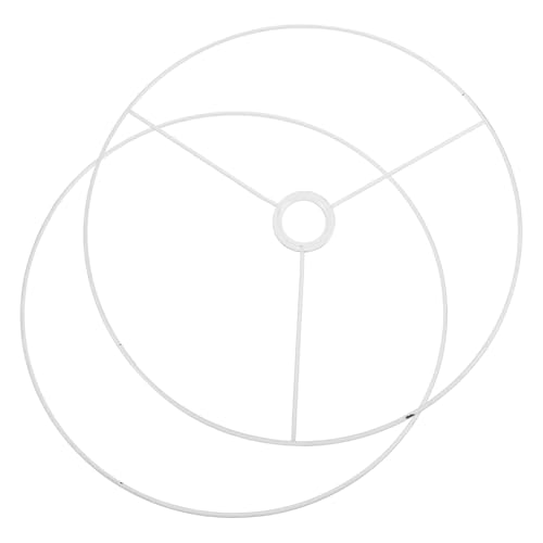 ANDRESLAD Runder Lampenschirm Ring DIY Lampenschirm Zubehör Metallrahmen mit Sockel für Tischleuchte Stehlampe Hängeleuchte Vielseitig und Rostbeständig von ANDRESLAD