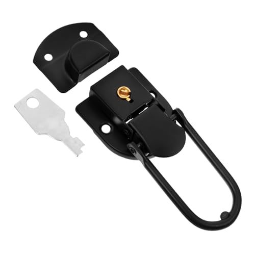 ANDRESLAD Schmuckbox Hasp Schloss aus Robustem Eisen Kleiner Kofferverschluss mit Praktischem Umschaltmechanismus Minimalistisches Design für Reise Holzkoffer Sicherer Riegelverschluss von ANDRESLAD