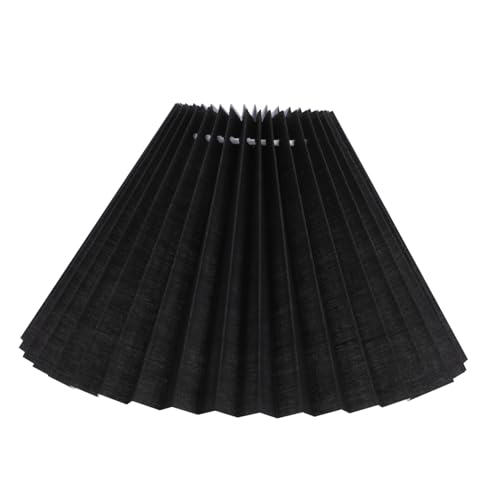 ANDRESLAD Schwarzer Plissee Stoff Lampenschirm Vielseitig Einsetzbar für Tisch Stehlampen Staubschützend und Robust Dekorativ für Moderne Wohnräume Passend für Lampenfassung ANDRESLAD Schwarzer Plissee Stoff Lampenschirm Vielseitig Einsetzbar für Tisch Stehlampen Staubschützend und Robust Dekorativ für Moderne Wohnräume Passend für Lampenfassung von ANDRESLAD