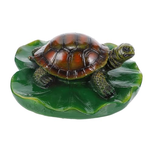 ANDRESLAD Schwimmende Teichdeko Schildkröte aus Langlebigem Resin mit Realistischem Lotusblatt Leichte Wasseroberflächen Dekoration für Garten Teich und Miniaturlandschaften ANDRESLAD Schwimmende Teichdeko Schildkröte aus Langlebigem Resin mit Realistischem Lotusblatt Leichte Wasseroberflächen Dekoration für Garten Teich und Miniaturlandschaften von ANDRESLAD