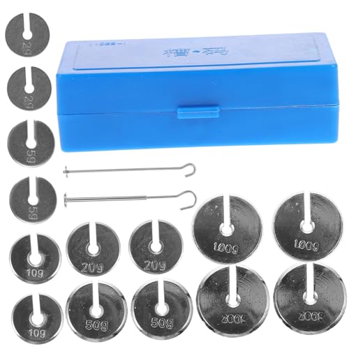 ANDRESLAD Slotted Gewichte mit Haken für Physik Experimente Edelstahl Metall Gewichte mit Aufhängung Korrosionsbeständig Präzise Gefertigt für Kraft Gleichgewichtsversuche im Labor und von ANDRESLAD