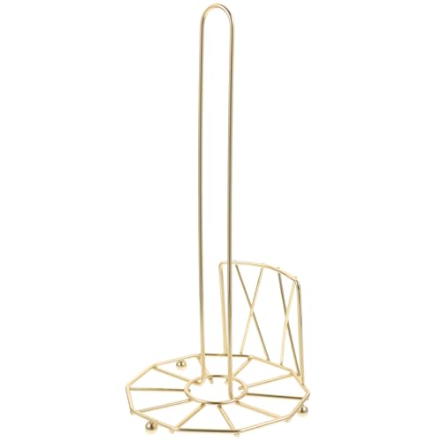 ANDRESLAD Stehender Küchenpapierhalter aus Eisen in Gold Kompakter Rollpapierständer mit Stabilem Sockel Platzsparender Küchenrollenhalter für Arbeitsplatten und Tische ANDRESLAD Stehender Küchenpapierhalter aus Eisen in Gold Kompakter Rollpapierständer mit Stabilem Sockel Platzsparender Küchenrollenhalter für Arbeitsplatten und Tische von ANDRESLAD