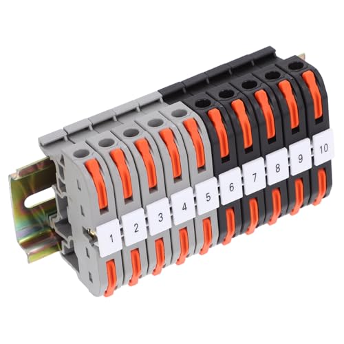 ANDRESLAD Teiliges Din Schienen Klemmleisten Kompakte Elektrische Anschlussklemmen Schrauben Inklusive für Awg Kabel Praktisches Organizer für Elektriker und Elektroinstallationen ANDRESLAD Teiliges Din Schienen Klemmleisten Kompakte Elektrische Anschlussklemmen Schrauben Inklusive für Awg Kabel Praktisches Organizer für Elektriker und Elektroinstallationen von ANDRESLAD