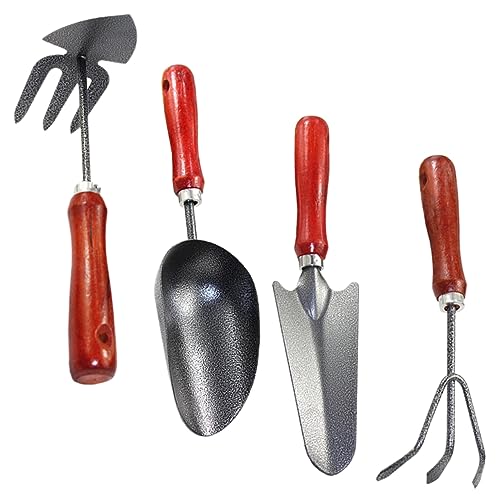 ANDRESLAD Teiliges Gartentool Set Hochwertigem Ergonomisch Geformte Handschaufel Handrechen und Doppelhacke zum Pflanzen Jäten Lockern und Umpflanzen für Gartenarbeit und Outdoor Nutzung von ANDRESLAD