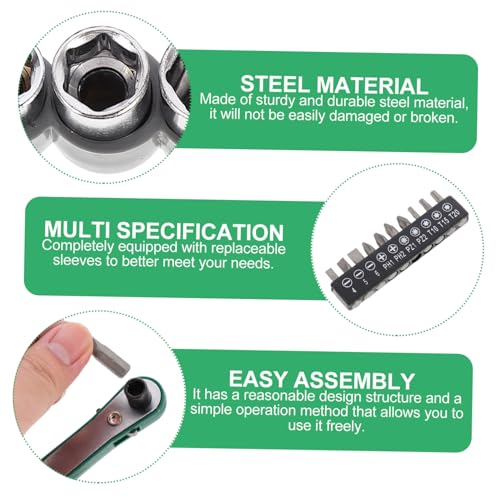 ANDRESLAD Teiliges Ratschen schraubenschlüssel Bit sleeves Robuste Fahrrad reparaturwerkzeuge Vielseitig Einsetzbar für Fahrzeug Alltagswartung Effiziente Montage Langlebige Konstruktion von ANDRESLAD