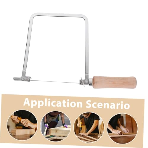 ANDRESLAD U-förmige Laubsäge Holzgriff Präzisions-bügelsäge für Holz Metall Kunststoff DIY Handwerk mit Robustem Rahmen Ergonomischem Griff und Hoher Schnittgenauigkeit von ANDRESLAD