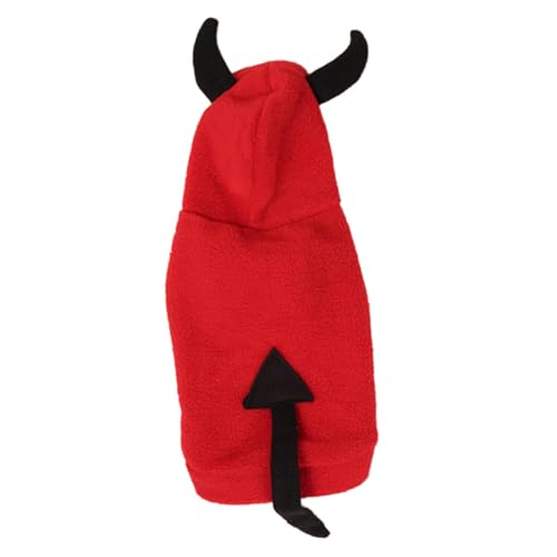 ANDRESLAD Verwandlungskostüm für Haustiere kleine Kostüme Halloween Outfits Hunde-Outfit Tierkostüme Jumper Haustierkleidung Haustier lustige Kostüme Welpenkostüme Haustier Kostüm Katze rot von ANDRESLAD