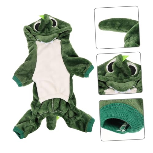 ANDRESLAD Warmer Dinosaurier Hundepullover aus Weichem Korallfleece Bequemes Haustierkostüm für Herbst und Winter Vierbeiniger Hoodie für Kleine und Mittelgroße Hunde für Outdoor und ANDRESLAD Warmer Dinosaurier Hundepullover aus Weichem Korallfleece Bequemes Haustierkostüm für Herbst und Winter Vierbeiniger Hoodie für Kleine und Mittelgroße Hunde für Outdoor und von ANDRESLAD