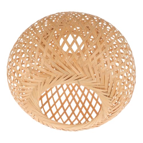 ANDRESLAD Wetterfester Gewebter Rattan Lampenschirm Pendelleuchte Vielseitig Einsetzbar Dekorativ Rustikal Leicht Langlebig für Wohnzimmer Schlafzimmer Esszimmer von ANDRESLAD