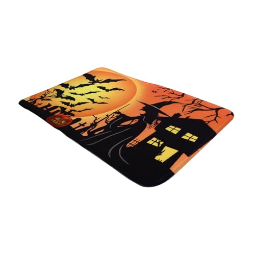 ANDRESLAD rutschfeste Bodenschutzmatte Halloween Türmatte mit Kürbis Fledermausmotiv Strapazierfähige Türvorlage für Bad Flur Wohnzimmer rutschfest Mittlere Stärke Modisches Design ANDRESLAD rutschfeste Bodenschutzmatte Halloween Türmatte mit Kürbis Fledermausmotiv Strapazierfähige Türvorlage für Bad Flur Wohnzimmer rutschfest Mittlere Stärke Modisches Design von ANDRESLAD