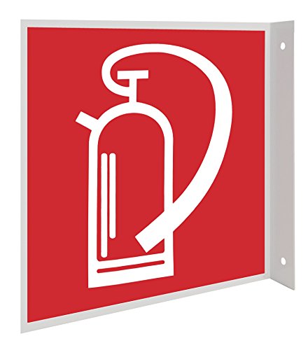 Feuerlöscher Symbol Fahnenschild Hinweisschild Brandschutzzeichen DIN Kunststoffplatte 200x200mm von Andris