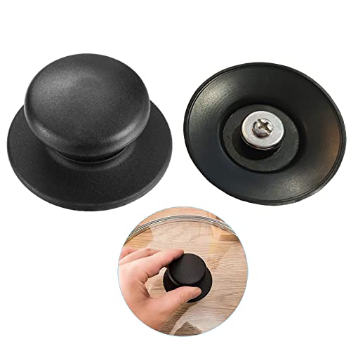 ANDSHUAI Topfdeckelgriff,Topfdeckelknopf,Topfgriffe,Deckelknopf,Universal Topfdeckelknöpfe,Topfdeckel Griff,Ersatzknöpfe Griffe,Kochgeschirr Bakelit-Ersatzdeckelknöpfe,Hitzebeständiger,2 Stück von ANDSHUAI