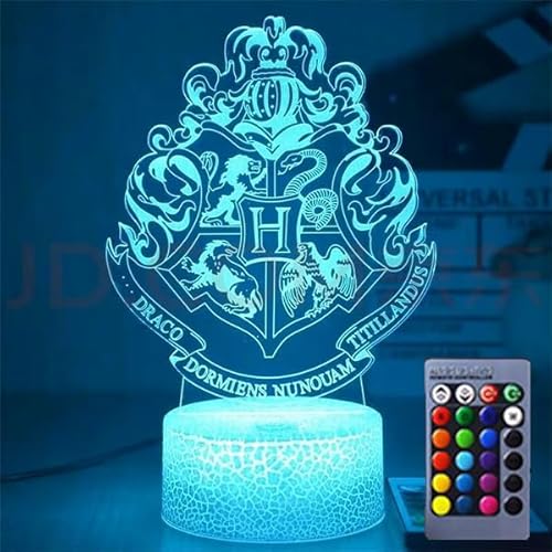 ANDYLV 3D Lampe Harry, 3D Led-Nachtlicht Geschenke Lampe, Anime 3d Led Kinder Nachtlicht, Sieben Farben Smart Touch, Dimmbare Visuelle Dreidimensionale Nachtlicht, Geschenk für Ihre Kinder von ANDYLV
