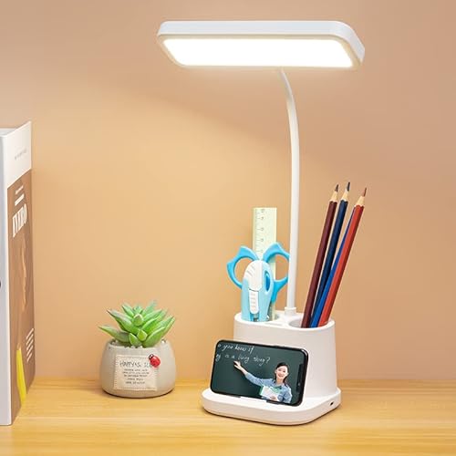 ANDYLV Schreibtischlampe LED Tischlampe Dimmbare Tischleuchte Touch-Schalter, 3 Farb und 10 Helligkeitsstufen Augenfreundliche Tischlampe Nachttischlampefür Büro,Lesen,Studieren von ANDYLV