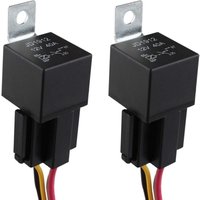 12V 40A Kfz-Relais mit farbigem Kabelbaum, 5-poliges SPDT-Relais für Motorrad, LKW, Boot, Hochleistungsschalter und Anlasser, wasserdicht, 2er-Pack 12V 40A Kfz-Relais mit farbigem Kabelbaum, 5-poliges SPDT-Relais für Motorrad, LKW, Boot, Hochleistungsschalter und Anlasser, wasserdicht, 2er-Pack von ANDYOU