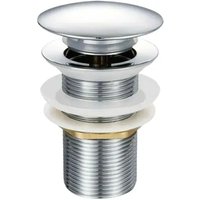 Ablaufgarnitur für Waschbecken ohne Überlauf aus verchromtem Messing G 1-1/4, ausgestattet mit einem einfach zu bedienenden Öffnungs- und Ablaufgarnitur für Waschbecken ohne Überlauf aus verchromtem Messing G 1-1/4, ausgestattet mit einem einfach zu bedienenden Öffnungs- und von ANDYOU