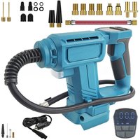 Akku-Kompressor, kompatibel mit Makita 18V-Akkus, kabelloser Luftkompressor, 12V-Kfz-Adapter, 0–120 psi, tragbare Luftpumpe für Motorrad, Fahrrad, Akku-Kompressor, kompatibel mit Makita 18V-Akkus, kabelloser Luftkompressor, 12V-Kfz-Adapter, 0–120 psi, tragbare Luftpumpe für Motorrad, Fahrrad, von ANDYOU