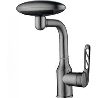 Badarmatur mit 4 Strahlarten, 360°-Drehung, verschiedenen Strahlarten, einfacher Installation, robustem Design – grau Badarmatur mit 4 Strahlarten, 360°-Drehung, verschiedenen Strahlarten, einfacher Installation, robustem Design – grau von ANDYOU