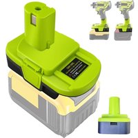 DM18RL Akkuadapter für Dewalt 20V Lithium-Ionen-Akkus auf Milwaukee 18V Akkus, kompatibel mit Ryobi 18V Elektrowerkzeugen, Konverter mit USB-Anschluss von ANDYOU