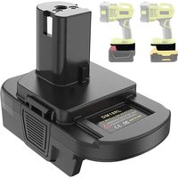 DM18RL Akkuadapter für Ryobi 18V Lithium-Ionen-Akku-Elektrowerkzeuge, wandelt DeWalt 18V/20V oder Milwaukee 18V Li-Ionen-Akkus für 18V-Netzteile um DM18RL Akkuadapter für Ryobi 18V Lithium-Ionen-Akku-Elektrowerkzeuge, wandelt DeWalt 18V/20V oder Milwaukee 18V Li-Ionen-Akkus für 18V-Netzteile um von ANDYOU