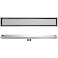 Duschablauf aus Edelstahl mit verstellbarem 360°-Bodenablauf für rechteckige Badezimmer – 80 cm Duschablauf aus Edelstahl mit verstellbarem 360°-Bodenablauf für rechteckige Badezimmer – 80 cm von ANDYOU