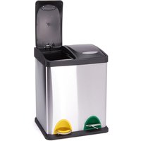 Edelstahl-Treteimer für Recycling, 2 Fächer, 2 x 8 l Edelstahl-Treteimer für Recycling, 2 Fächer, 2 x 8 l von ANDYOU
