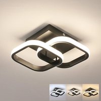 Einfache LED-Deckenleuchte für Schlafzimmer, Treppenhäuser, Balkone und Eingänge – Schwarzes Quadrat mit drei wechselnden Farben Einfache LED-Deckenleuchte für Schlafzimmer, Treppenhäuser, Balkone und Eingänge – Schwarzes Quadrat mit drei wechselnden Farben von ANDYOU