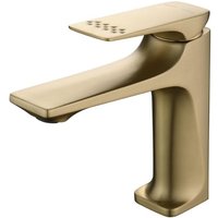 Einhebel-Waschtischarmatur, 1-Loch-Edelstahl-Waschtischarmatur, spritzwassergeschützt, Gold Einhebel-Waschtischarmatur, 1-Loch-Edelstahl-Waschtischarmatur, spritzwassergeschützt, Gold von ANDYOU