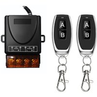 Funkfernbedienung (433 MHz), Funkschalter, DC 12 V, 24 V, 36 V, 48 V, 12–75 V, 40 A, Relaisempfänger und 2 Sender, Handsender für Beleuchtung, von ANDYOU