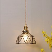 Kronleuchter aus Messing mit weißem Kristallglasschirm, geeignet für Bars und Restaurants, Schlafzimmer usw., luxuriöser Stil Kronleuchter aus Messing mit weißem Kristallglasschirm, geeignet für Bars und Restaurants, Schlafzimmer usw., luxuriöser Stil von ANDYOU