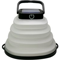 LED-Campinglaterne, faltbare, per USB aufladbare Campinglampe und solarbetriebene Außenbeleuchtung für Camping, Wandern und Rucksackreisen (Schwarz) von ANDYOU