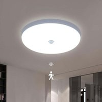 LED-Deckenleuchte mit Bewegungsmelder, 30 W, 6600 K, moderne Deckenleuchte, kaltweißes Licht, 30 cm rund, weiß, für Küche, Flur, Treppenhaus, LED-Deckenleuchte mit Bewegungsmelder, 30 W, 6600 K, moderne Deckenleuchte, kaltweißes Licht, 30 cm rund, weiß, für Küche, Flur, Treppenhaus, von ANDYOU