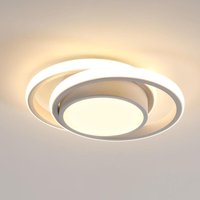 Minimalistische LED-Deckenleuchte für Schlafzimmer, Treppenhäuser, Balkone und Eingangsbereiche – Doppelte runde weiße Leuchte mit Spots, Minimalistische LED-Deckenleuchte für Schlafzimmer, Treppenhäuser, Balkone und Eingangsbereiche – Doppelte runde weiße Leuchte mit Spots, von ANDYOU