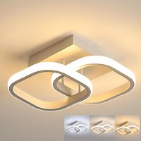 Minimalistische LED-Deckenleuchte für Schlafzimmer, Treppenhäuser, Balkone und Eingangsbereiche – dreifarbiges, weißes Quadrat mit Farbwechsel. Minimalistische LED-Deckenleuchte für Schlafzimmer, Treppenhäuser, Balkone und Eingangsbereiche – dreifarbiges, weißes Quadrat mit Farbwechsel. von ANDYOU