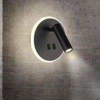 Nachttischlampe – LED-Nachttischleuchte, Wandleuchte für Hotelzimmer, Wandleuchte fürs Bett, Flurwandleuchte mit Schalter, Schwarz, 9 W, 3000 K Nachttischlampe – LED-Nachttischleuchte, Wandleuchte für Hotelzimmer, Wandleuchte fürs Bett, Flurwandleuchte mit Schalter, Schwarz, 9 W, 3000 K von ANDYOU